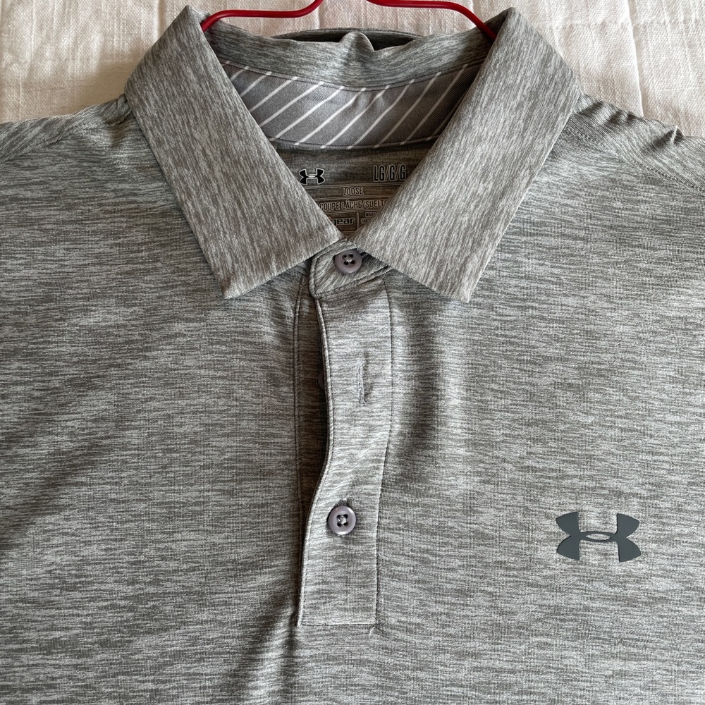 Under Armor Mens Golf Polo Large